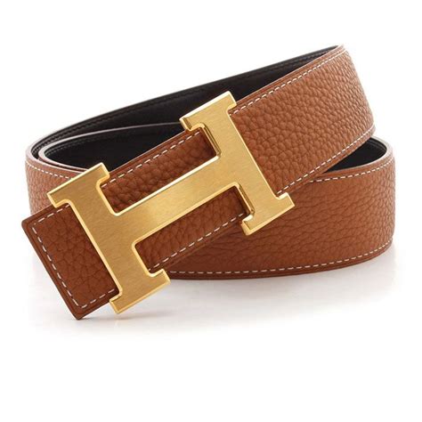 hermes brown belt gold buckle.